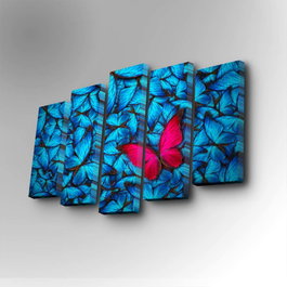 Wallity Cuadro Decorativo en Lienzo 5 Piezas 5PUC-050 Multicolor